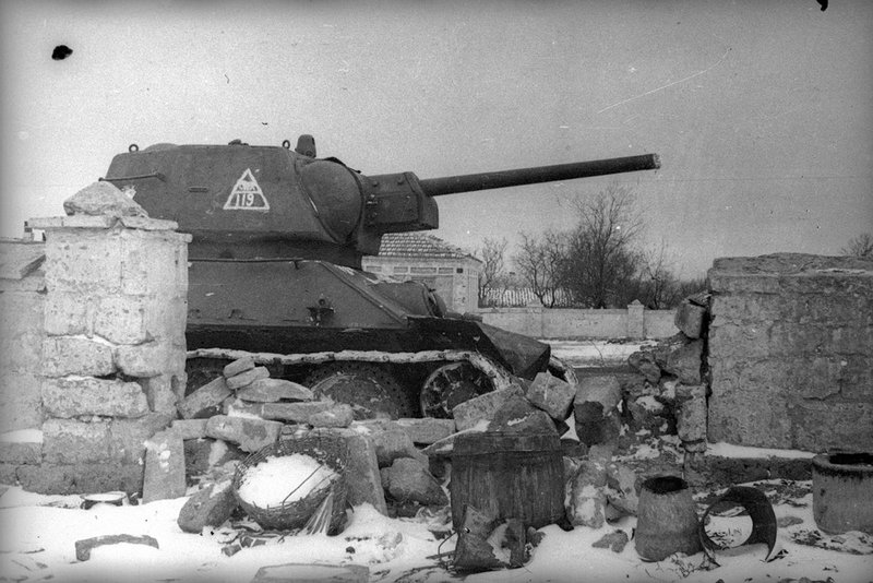 Soviet tanks at the start. Krasnodar region