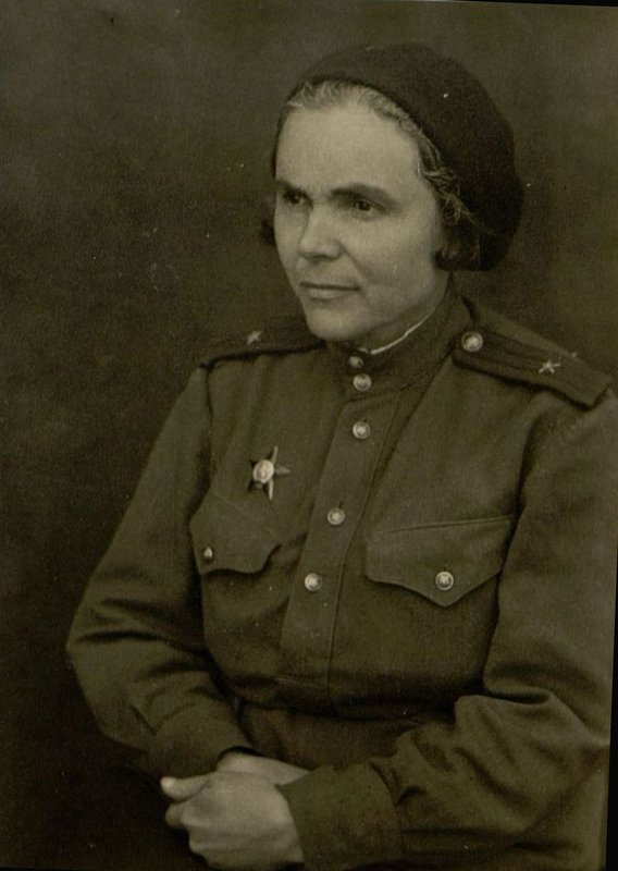 Image: Chief of the regiment's sanitary service, Major Zhelninskaya Praskovya Mikhailovna