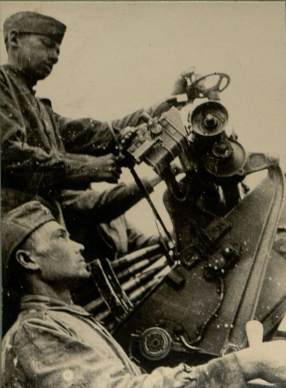 Image: Gunner I. Kozyrev shot down 3 enemy aircraft in one day