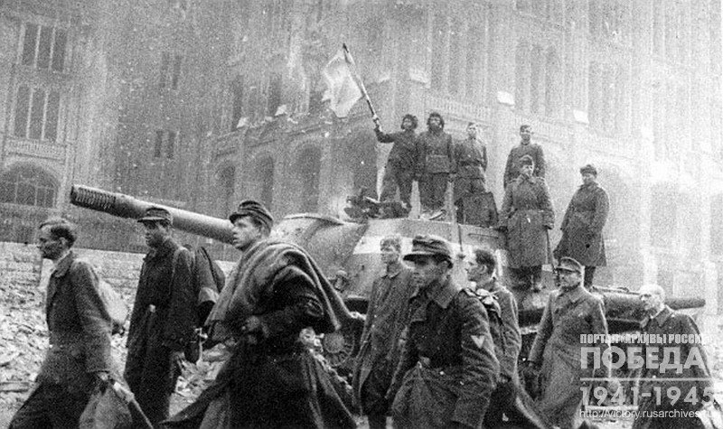 German soldiers defended the Reichstag  in captivity on city street,  Berlin