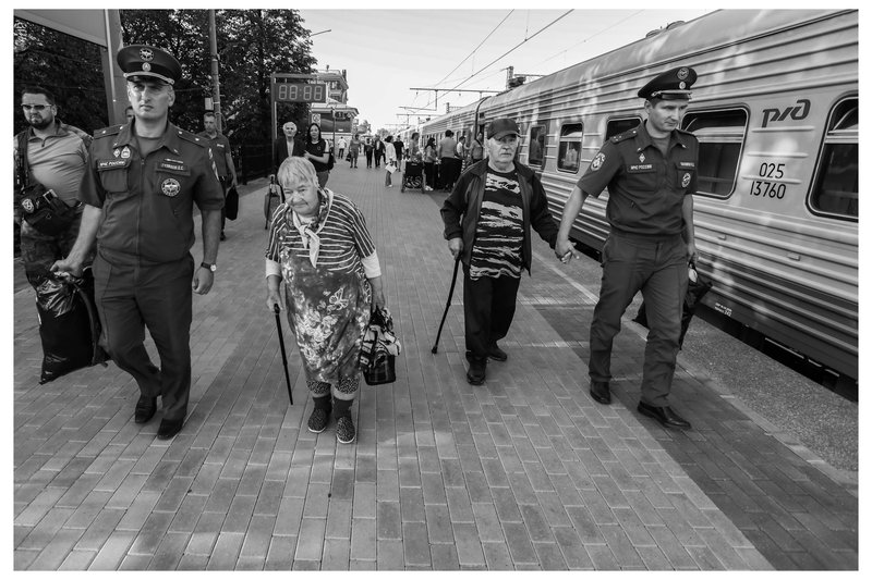 Evacuation measures for elderly people, disabled individuals, and refugees from border regions of the Kursk Oblast to other regions of Russia via a dedicated train.