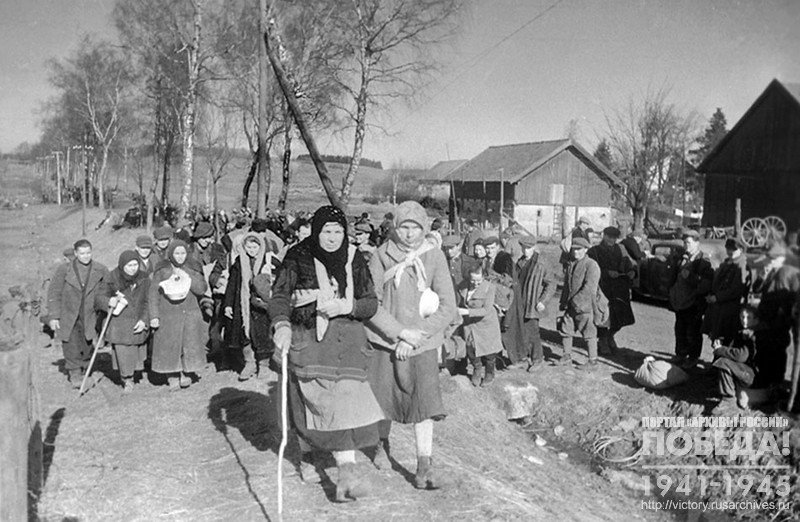 Мирные жители, освобожденные из плена, возвращаются домой