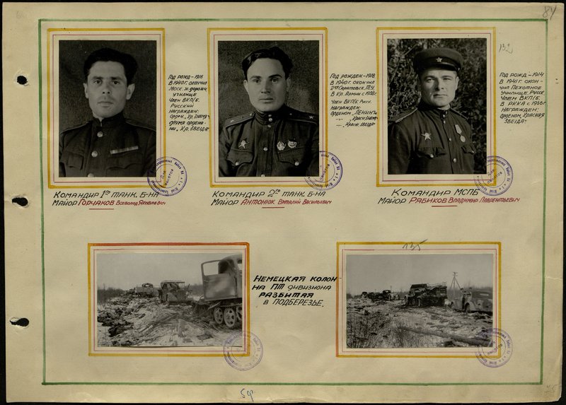 Original image: Commander of the 1st tank battalion Major Gorchakov Vsevolod Yakovlevich