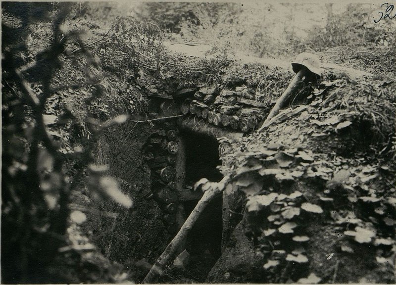 Image: Dugout pr-ka at Uzhoksky pass, zone of action of the 95th rifle corps