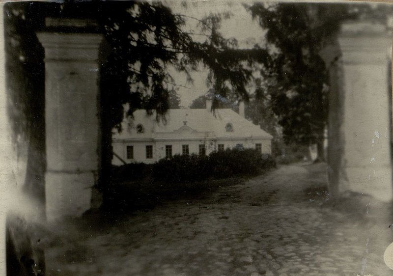 Image: Side view of the mass grave (in front of the school facade)