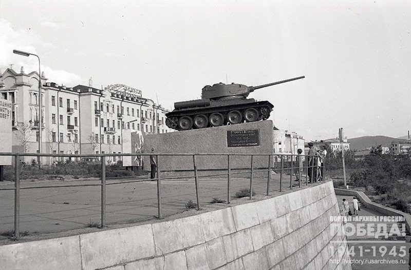 A tank installed in the memory of the Great Patriotic War in Ulan-Ude