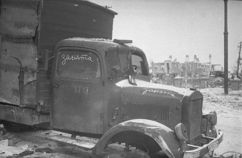 Captured German truck