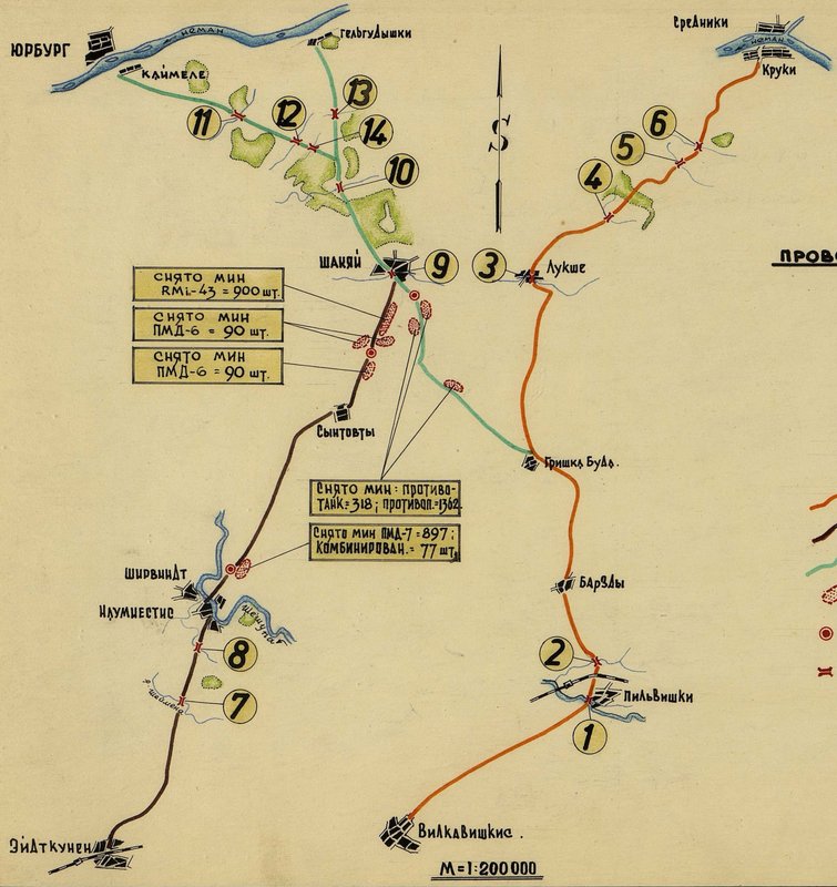 Image: Scheme of routes tested for minedness