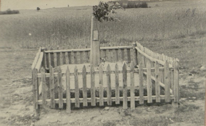 Image: Military burial, Grodno region, Zelvensky district, Senkovsky village council, north of Yarnevo, 700 m along the Volkovysk-Slonim highway
