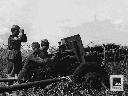 Советские артиллеристы на Белгородском направлении