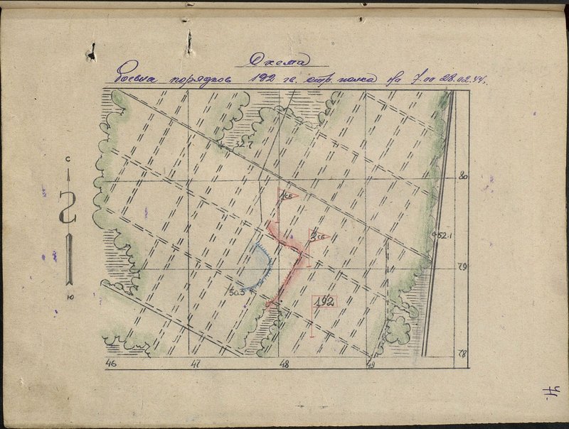 Original image: The scheme of combat orders of the 192nd guards rifle regiment at 7.00 on 28.02.44