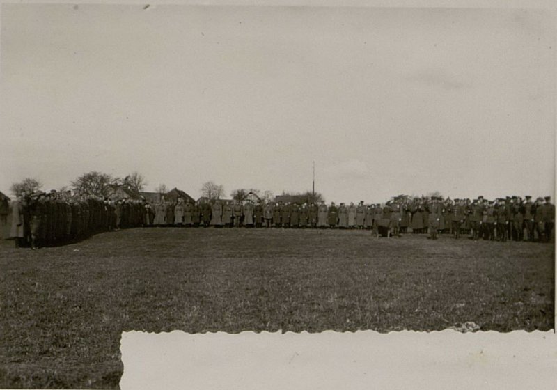 Image: General view of the meeting of the personnel of the Headquarters and Special Forces Directorate on May 9, 1945, dedicated to the Victory over Nazi Germany