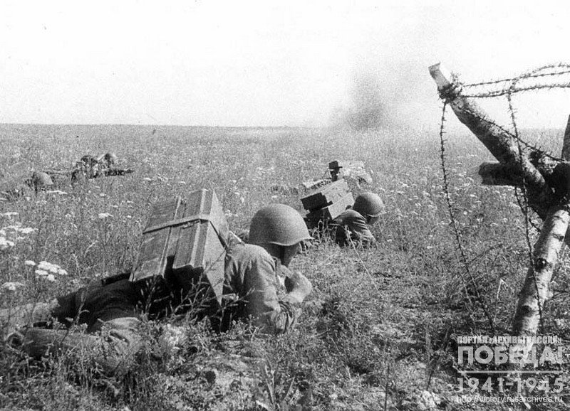 A group of mine-men placing mines under enemy fire