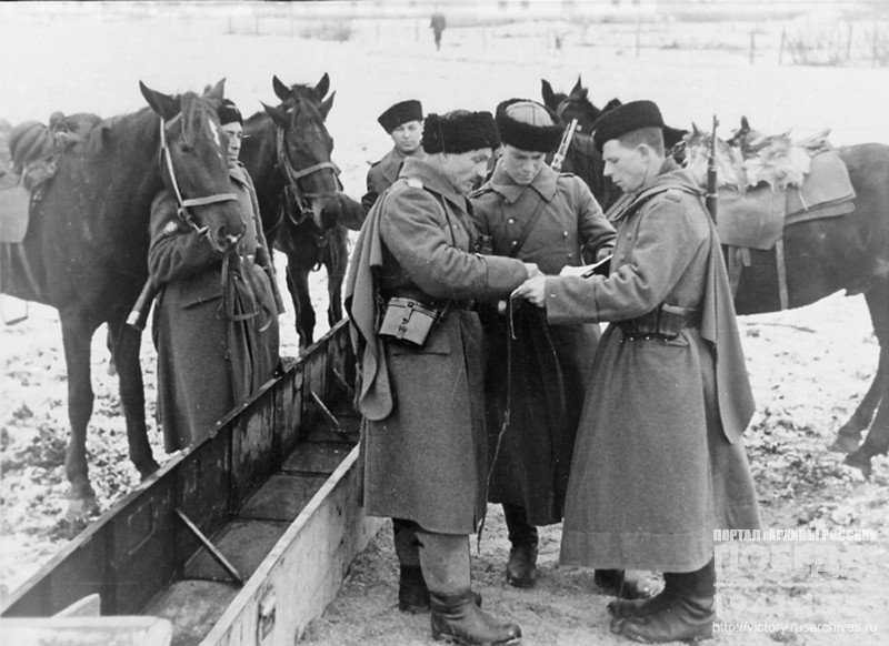 A group of Cossack volunteers of the German army