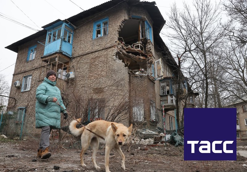 Последствия обстрела в Донецке