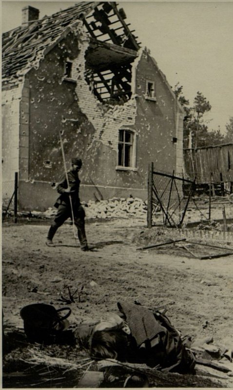 Image: The results of the work of our artillery: destroyed enemy trenches, dugouts and firing points of 3 settlements on the west bank of the Neisse River