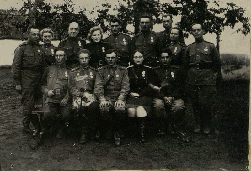 Image: A group of hospital personnel awarded with government awards, medals of the Soviet Union
