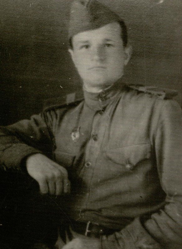 Senior sergeant E.V. Sharashkin, scout of the 3rd battalion of the 8th Guards Rifle Brigade of the 18th Army
