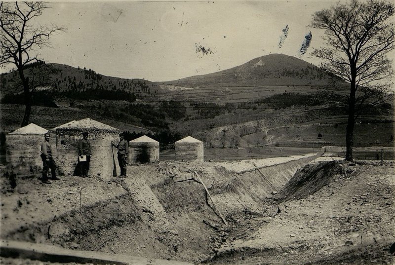 Image: Anti-tank ditch and bunkers east of Zilina