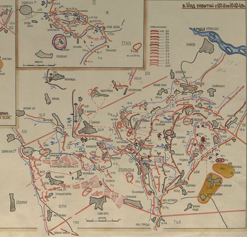 Image: The course of events from 20.11 to 10.12.43.