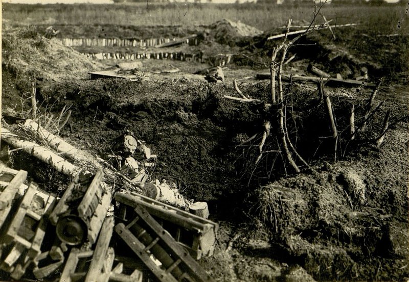 Image: The firing position of the German artillery after our fire raid