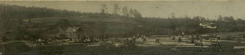 Фотография: Общий вид строительной площадки строительства моста через реку Сережа