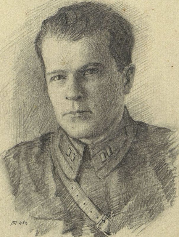 Image: Regiment agitator Major Konstantin Iosifovich Golovkov left for 322 Artillery Regiment of 117 Infantry Division