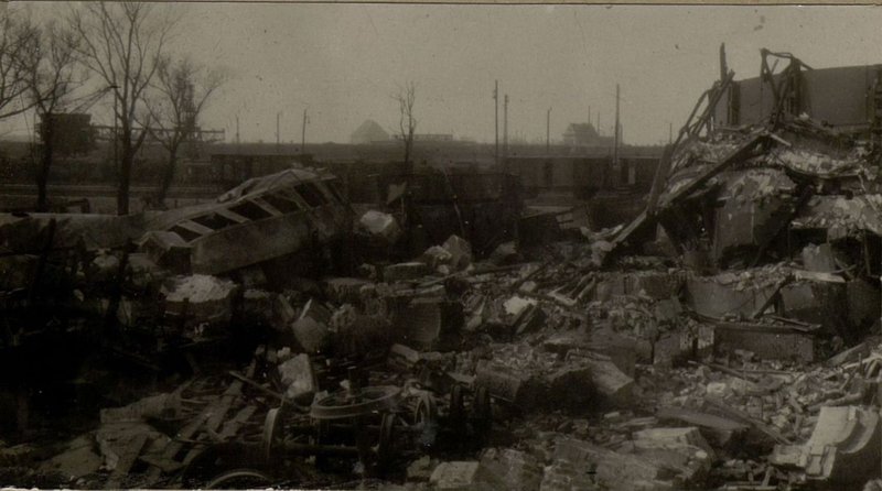 Фотография: Результаты бомбардировочных действий нашей авиации по Железнодорожному узлу Кенигсберг