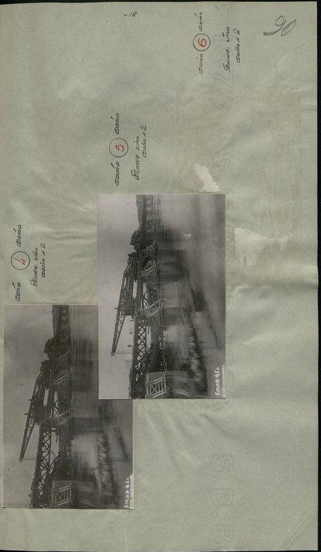 Original image: Rolling trusses with a jib crane on a bridge over the Oder river