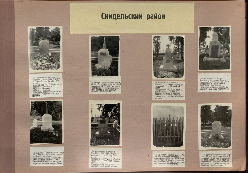Original image: A military grave of an unknown soldier, in the center of Skidel Park, 30 m west of the dance floor