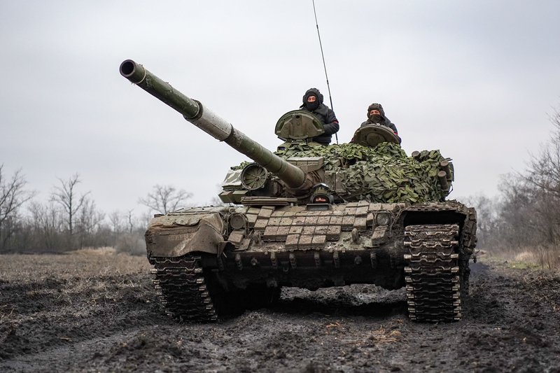 Operation of T-72B tank crew in SVO Zone. Russia. Zaporozhye Region