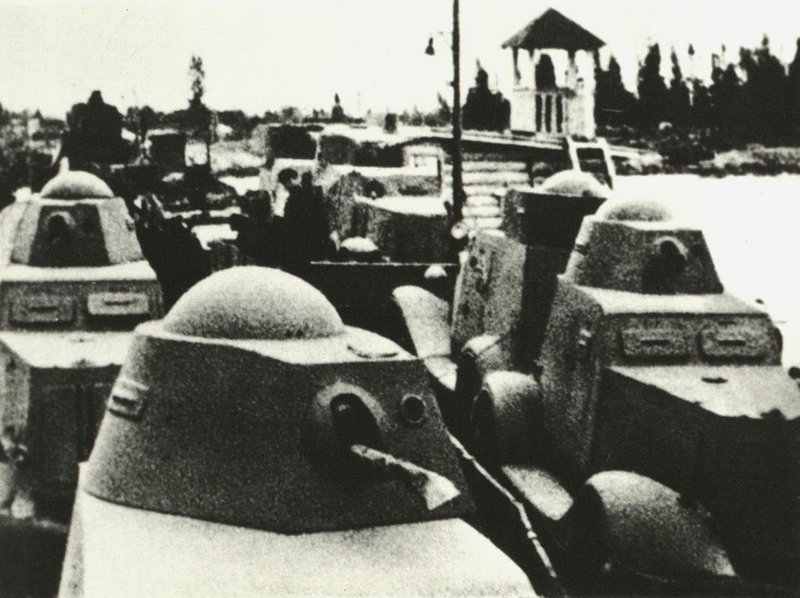 Transportation of military hardware along "Road of Life"
