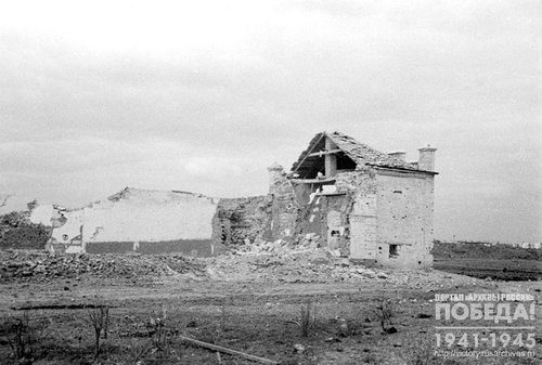 Destruction caused by the Germans in the town of Armyansk. Crimea, 1944
