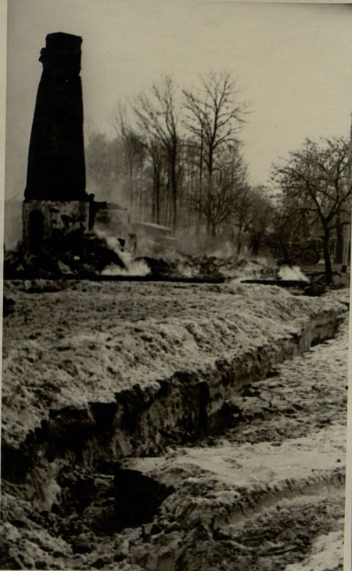 Image: The results of the work of our artillery: destroyed enemy trenches, dugouts and firing points of 3 settlements on the west bank of the Neisse River