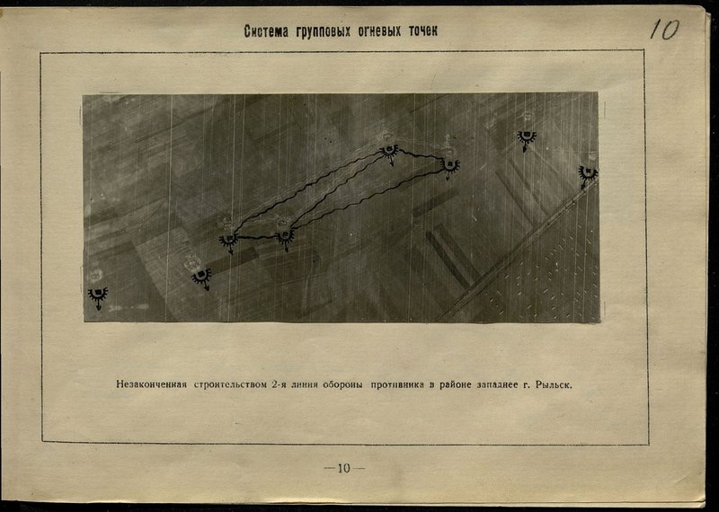 Original image: The system of group firing points. The unfinished construction of the 2nd enemy line of defense in the area west of the city of Rylsk