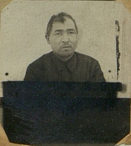 Image: Private soldier communist Talambaev machine - gunner of the 4th rifle company