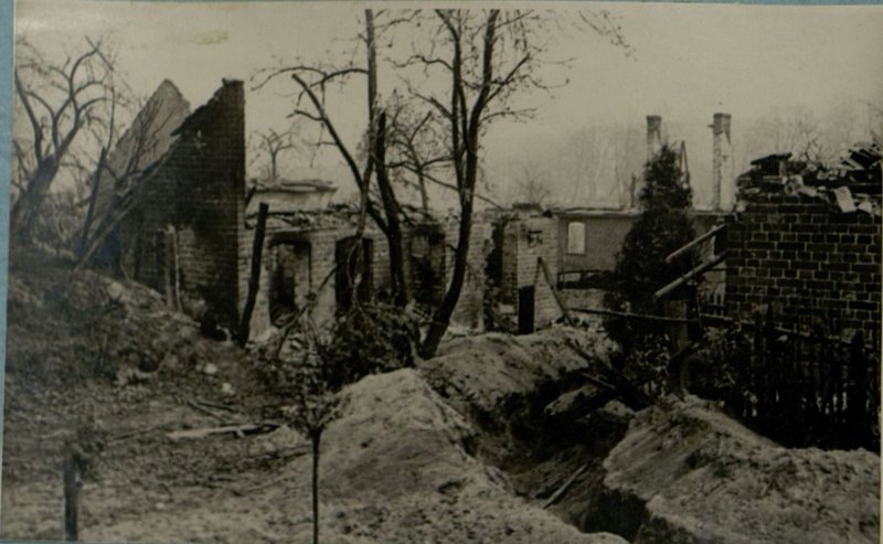 Image: The results of the work of our artillery: destroyed enemy trenches, dugouts and firing points of 3 settlements on the west bank of the Neisse River