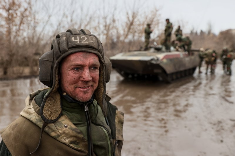 Territories that passed under control of the DPR. Servicemen in the village Starognatovka, passed under control of the DPR.