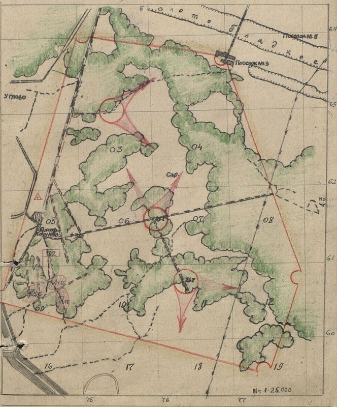 Image: Scheme of anti-amphibious defense (PDO) and the location of the 192 guards rifle regiment at 5.8.43.