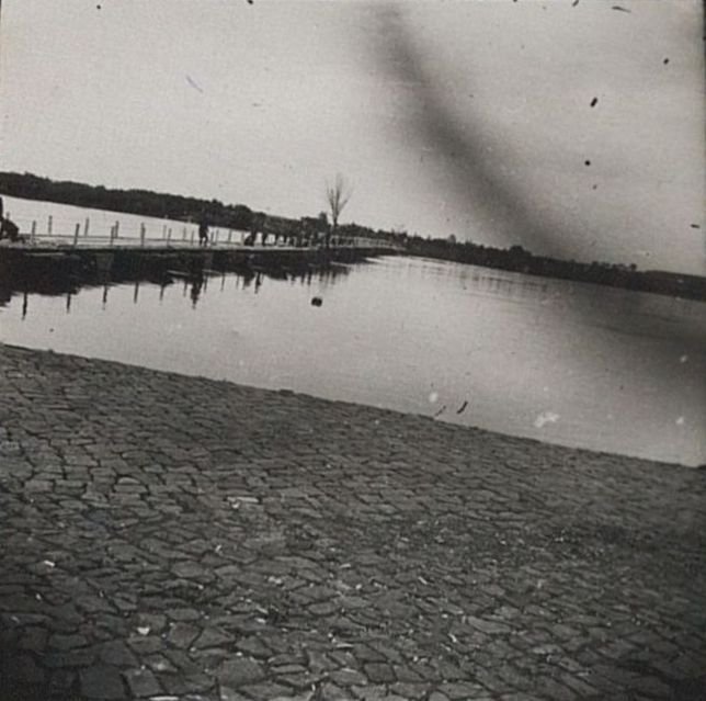 Фотография: 136, 138 и 139 батальоны на постройке моста через р. Эльба у Тангермюнде