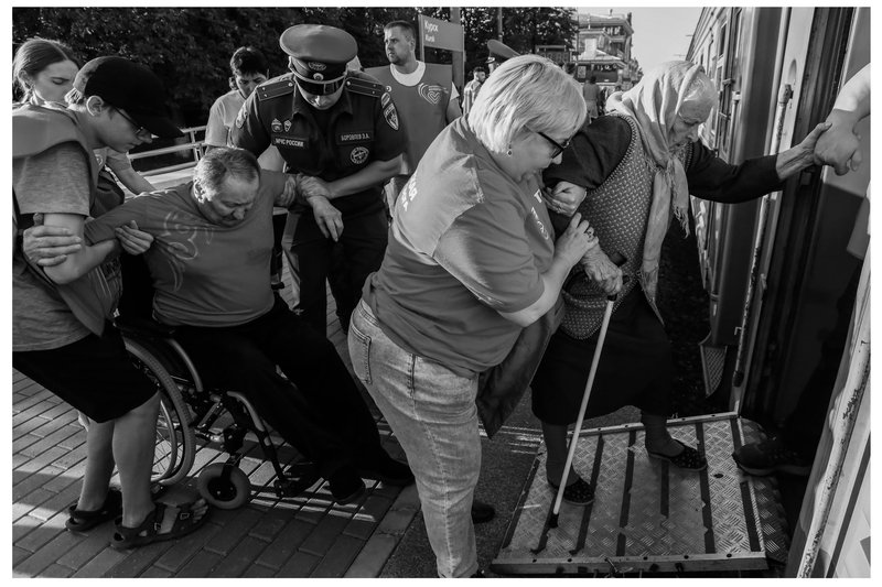 Evacuation measures for elderly people, disabled individuals, and refugees from border regions of the Kursk Oblast to other regions of Russia via a dedicated train.