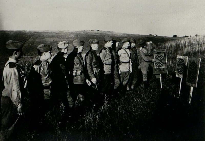 Image: At targets after the first shot