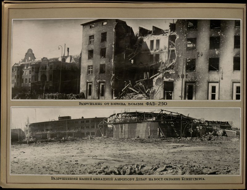 Original image: Devau airport destroyed by our aviation to the east. outskirts of Königsberg
