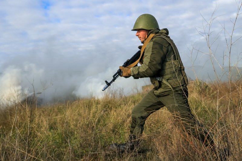 "Training exercises of mobilized citizens in Volgograd Oblast."