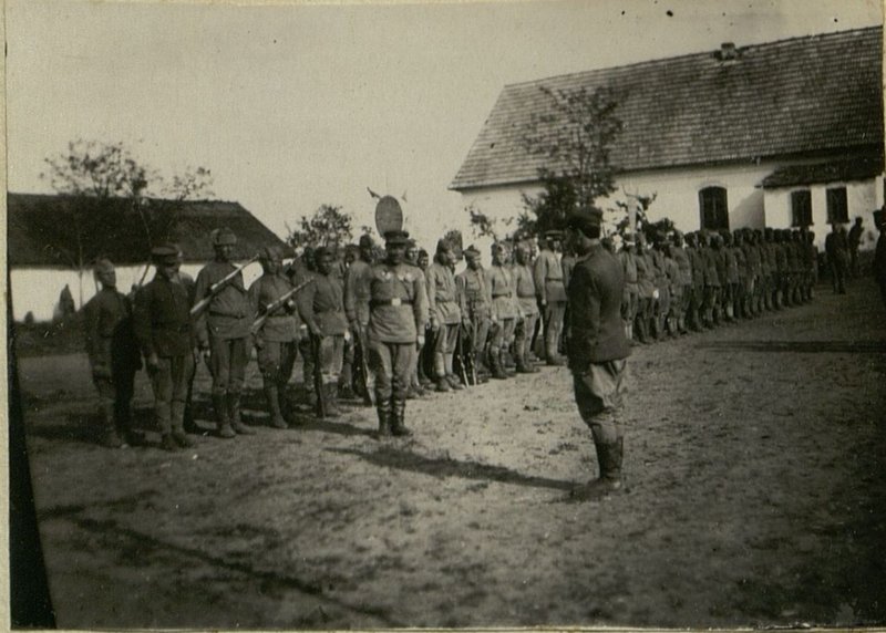 Image: Daily fatigues paradeof the army mobile hospital for the lightly wounded (APGLR), Assistant to the head of the army mobile hospital for the lightly wounded (APGLR) on the combat unit, Senior Lieutenant t. Gaznev accepts a report on the readiness of the divorce