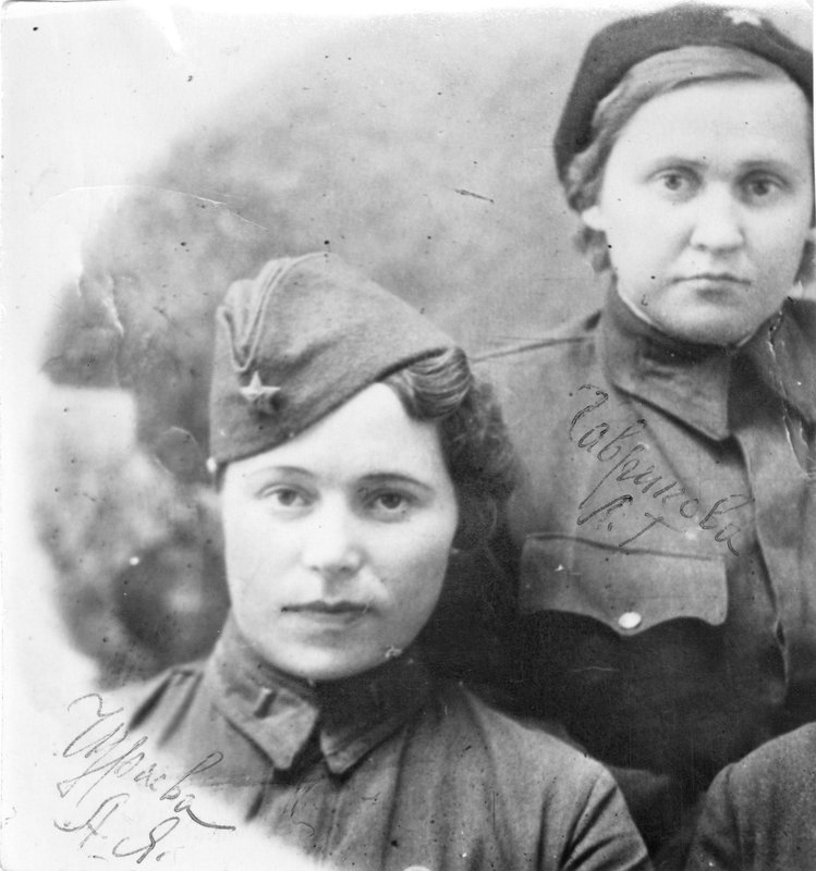 Churaeva Anastasia Yakovlevna (left)