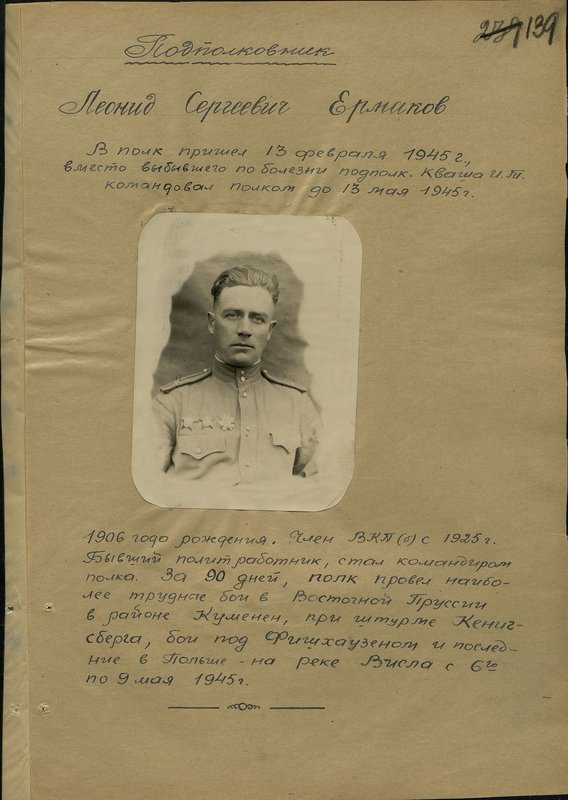 Original image: Lieutenant Colonel Leonid Sergeevich Ermakov
