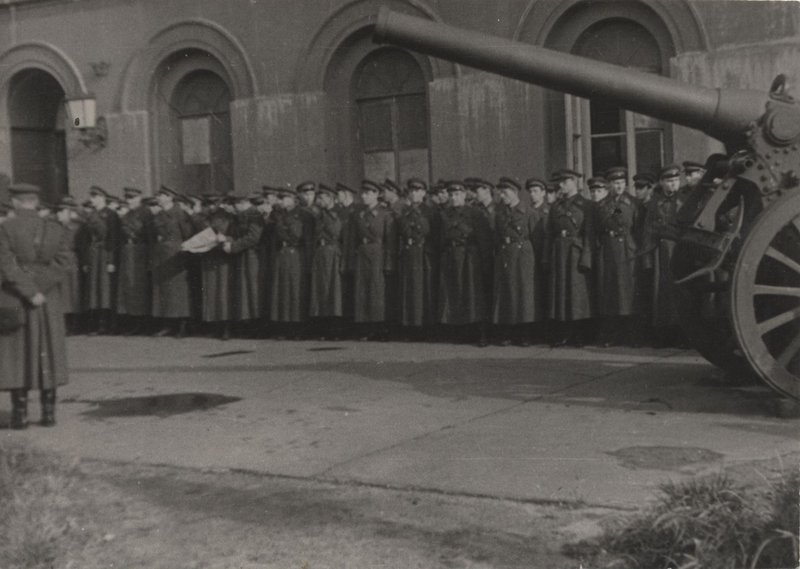 "Before leaving for the front."