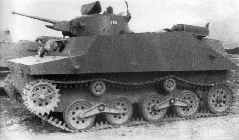 Japanese Type 2 "Ka-Mi" amphibious tanks seized on the Shumshu Island