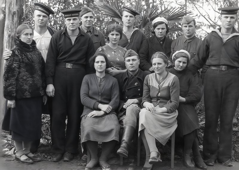 Wounded soldiers and sailors from Small Earth. Evacuation hospital № 2169